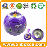 Christmas Ball Tin with String for Metal Gift Box Packaging